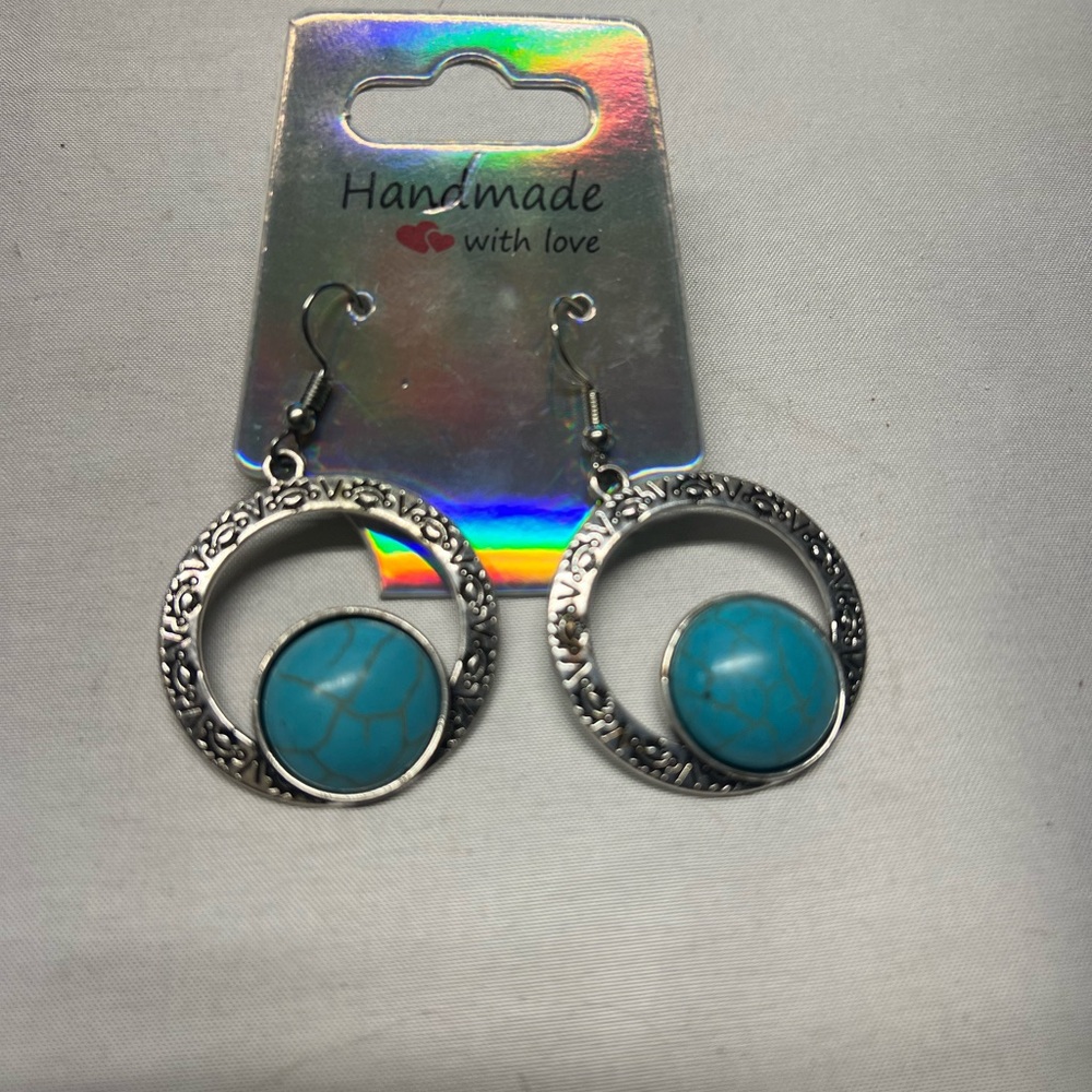 Handmade Silver and Turquoise Earrings